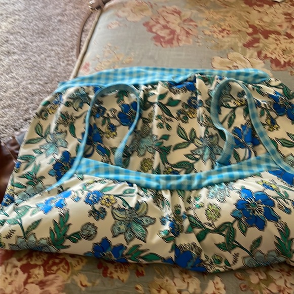 Lands End tummy hiding blouson Tankini - Picture 2 of 5